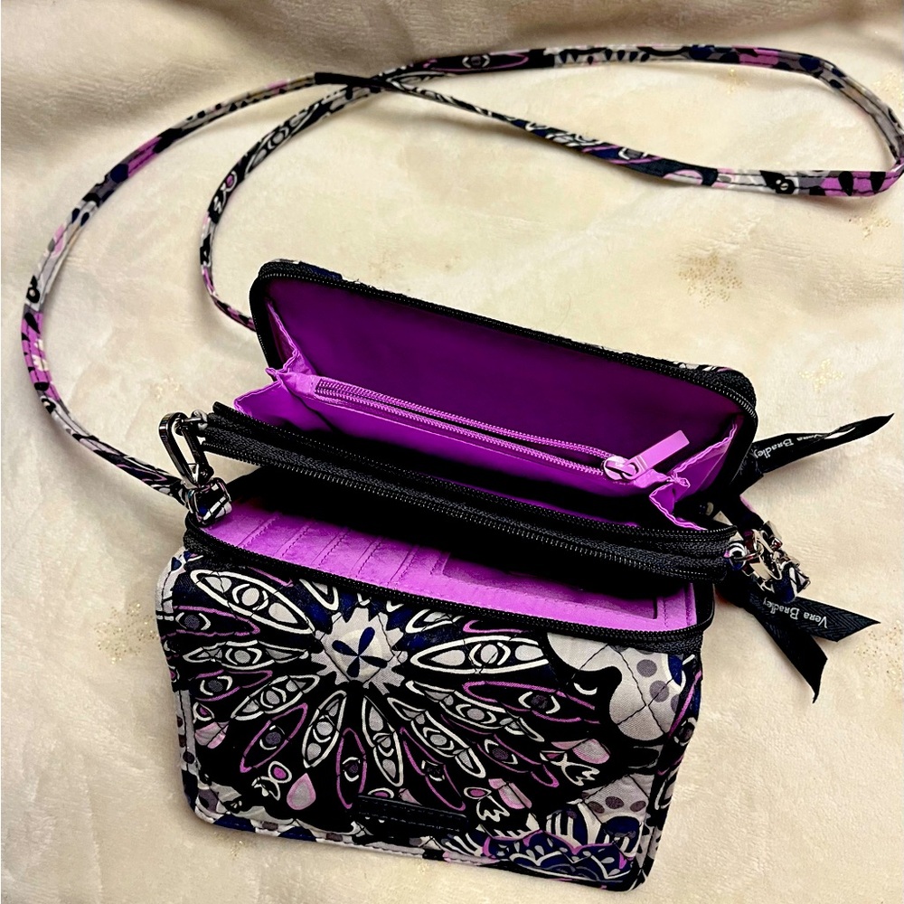 New Vera Bradley wallet/phone purse 
Purple, grey and white